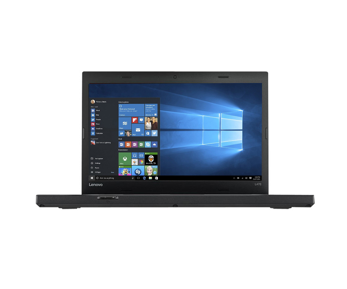 Lenovo ThinkPad L470 Notebook Black 35.6 cm (14″) 1366 x 768 pixels Intel® Processor 8GB DDR4-SDRAM 256GB SSD Webcam Windows 10 Pro