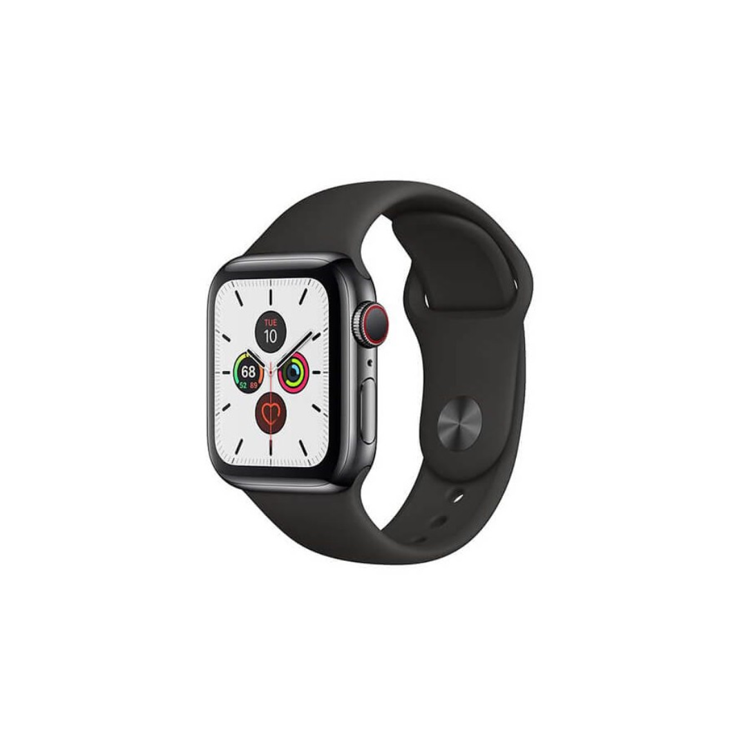 Apple Watch Series 5 40mm Cellular Space Gray Stainless Steel with Black Sports Band